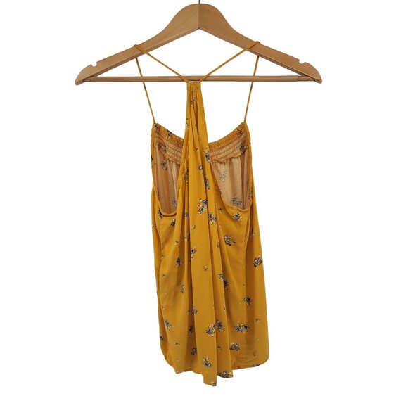 Yellow Ditsy Floral Spaghetti Strap Cami Top No Boundaries L/G (11-13) NWT - Picture 7 of 9